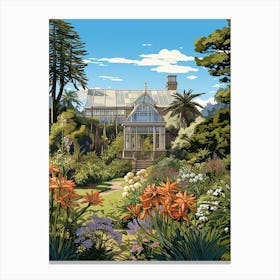 Dunedin Botanic Garden New Zealand Illustration 1  Canvas Print
