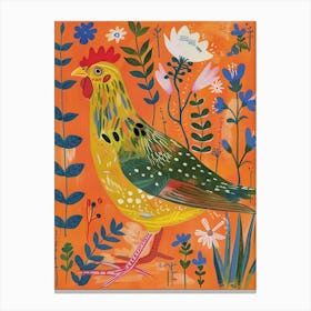 Spring Birds Chicken 6 Canvas Print