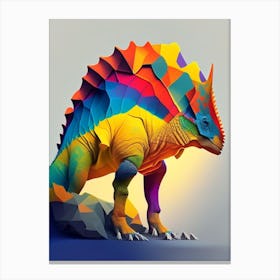 Protoceratops 1 Primary Colours Dinosaur Canvas Print