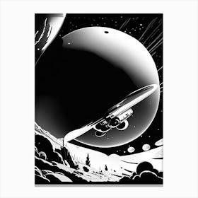 Space Probe Noir Comic Space Canvas Print