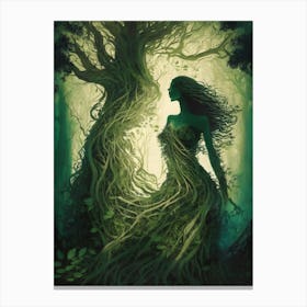 Enchanted Forest Lady Canvas Print