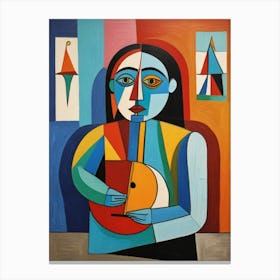 Woman With A Guitar 1 Canvas Print