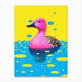 Duckling & Dots Circle 3 Canvas Print