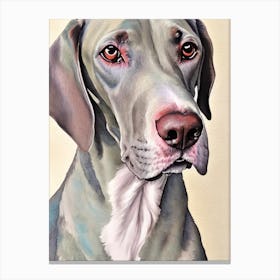 Weimaraner Watercolour dog Canvas Print