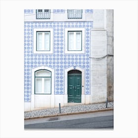 Portuguese Tile Elegance Lisbon House 76 Canvas Print
