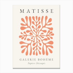 Matisse Orange Leaf Print 2 Canvas Print