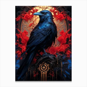 Crow Art Canvas Print