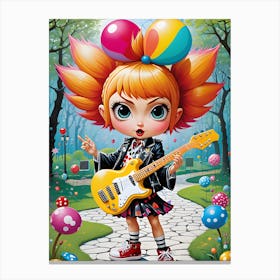 Girl With A Guitar Canvas Print