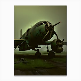 Waiting By The Old Runway 2 Canvas Print