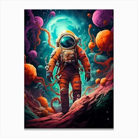 Astronaut In Space Canvas Print