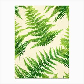 Pattern Poster Button Fern 3 Canvas Print