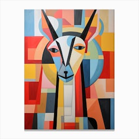 Giraffe Abstract Pop Art 7 Canvas Print