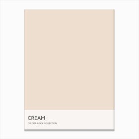 Cream Colour Block Poster Canvas Print