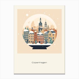 Copenhagen Denmark 1 Snowglobe Poster Canvas Print