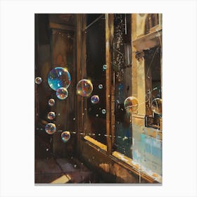 Bubbles In The Window Canvas Print