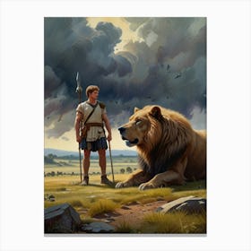 Lion And The Lamb Canvas Print