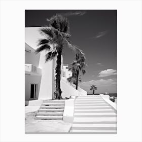 Ibiza, Spain, Mediterranean Black And White Photography Analogue 2 Canvas Print