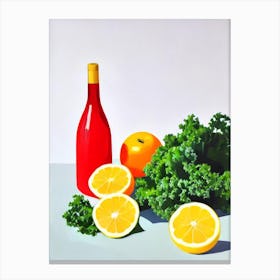 Kale 2 Tablescape vegetable Canvas Print