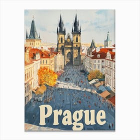 Aihrgdesign A Classic 1960s Travel Poster For Prague Showcasi 6566d660 33f7 4d00 A9da 4dcfec68649c 0 Canvas Print