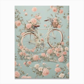 Roses On A Bicycle Canvas Print