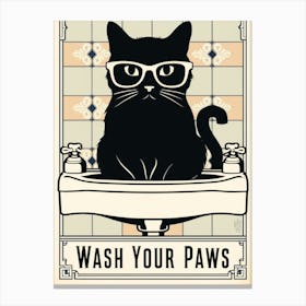 Wash Your Paws 6 Canvas Print