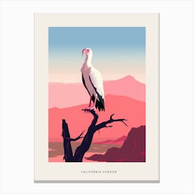 Minimalist California Condor 2 Bird Poster Canvas Print