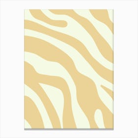 Vintage Retro Abstract Yellow Canvas Print