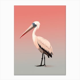 Minimalist Brown Pelican 1 Illustration Canvas Print