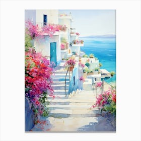 Soothing Seascapes: Mediterranean Coast Wall Decor Canvas Print