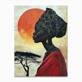 The African Woman; A Boho Harmony Canvas Print