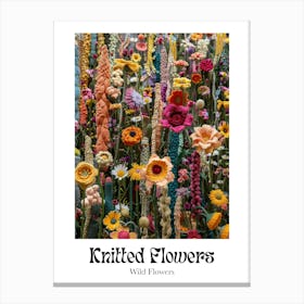 Knitted Flowers Wild Flowers 4 Canvas Print