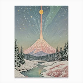 Winter Volcano no2 Canvas Print