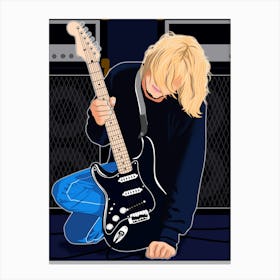 Rocker With Guitar Canvas Print