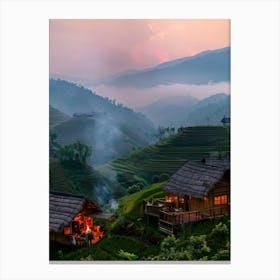 Rice Terraces In Vietnam Canvas Print