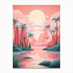 Tropical Abstract Minimalist 6 Canvas Print
