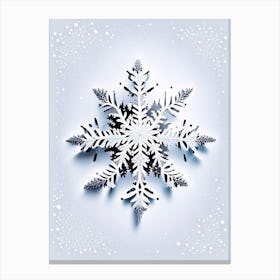 Stellar Dendrites, Snowflakes, Marker Art 3 Canvas Print