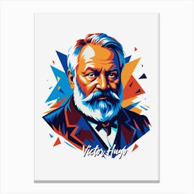 Victor Hugo 03 Portrait WPAP Pop Art Canvas Print