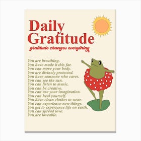 Daily Gratitude Canvas Print