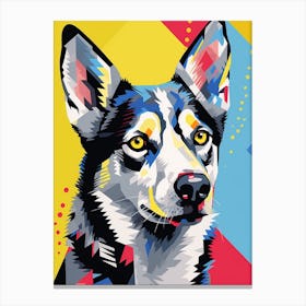 Pop Art Husky 3 Canvas Print