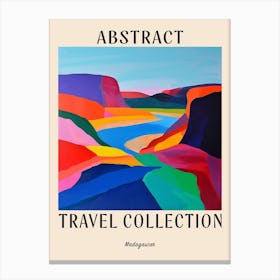 Abstract Travel Collection Poster Madagascar 1 Canvas Print