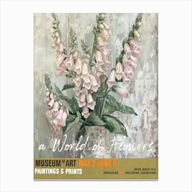 A World Of Flowers, Van Gogh Exhibition Foxglove 2 Canvas Print