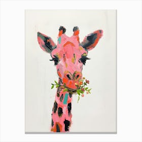 Pink Giraffe Canvas Print