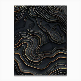 Abstract Wavy Lines 4 Canvas Print