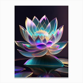 Giant Lotus Holographic 5 Canvas Print