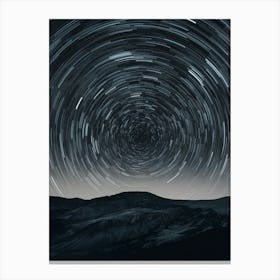 Star Trails In The Night Sky Canvas Print