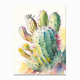Peyote Cactus Storybook Watercolours Canvas Print