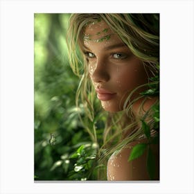 Girl In The Forest Canvas Print