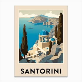Santorini 5 Vintage Travel Poster Canvas Print