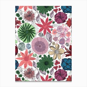 Abstract Floral Illustrations Canvas Print