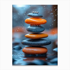 Zen Stones In Water Canvas Print